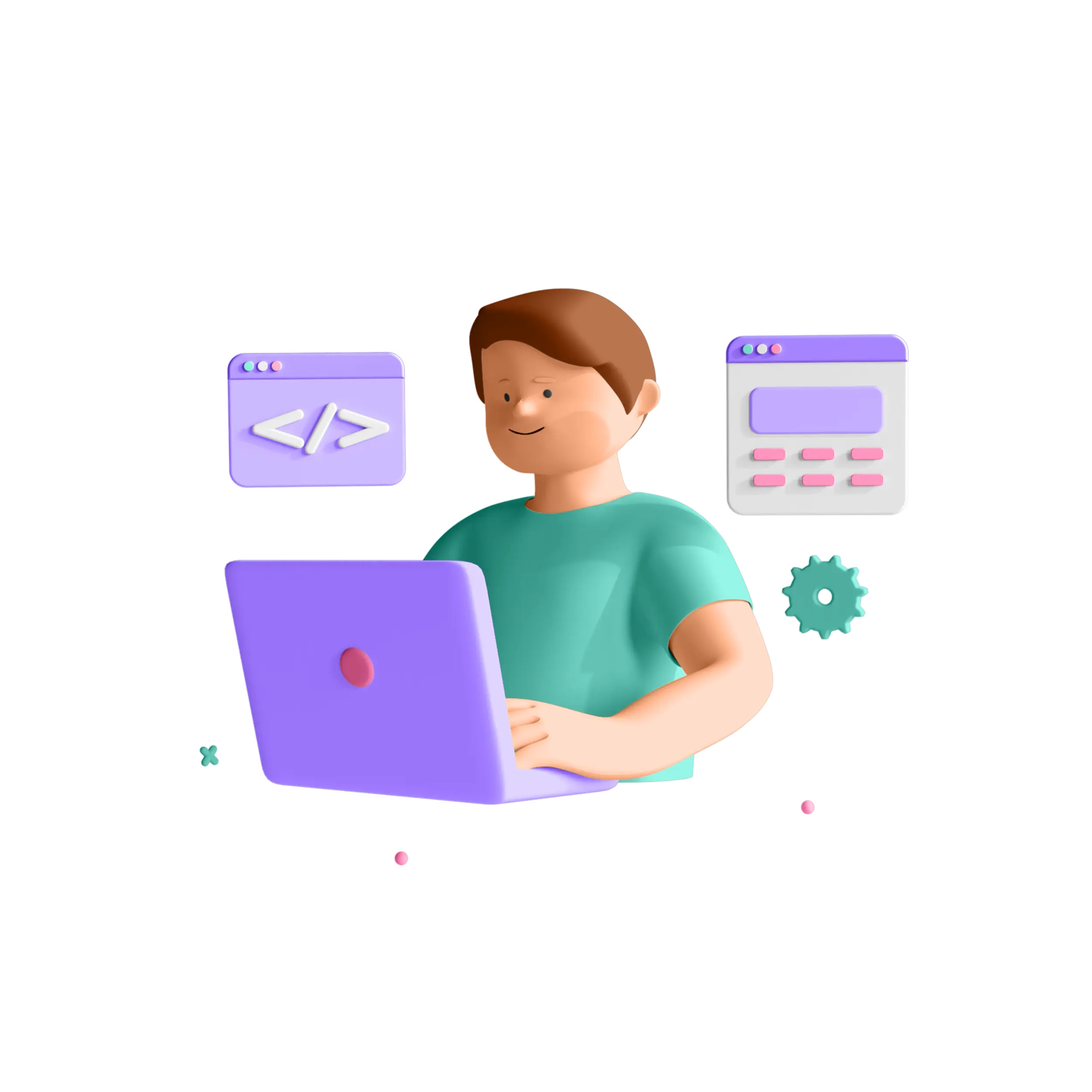 Working at a desk